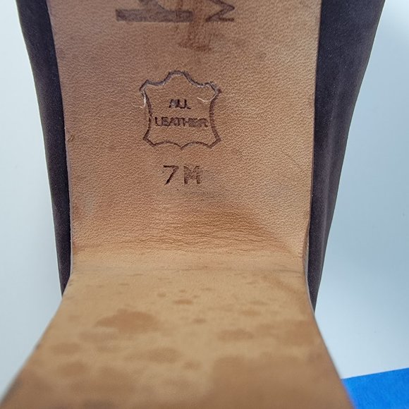 Kors by Michael Kors Brown Leather Peep Toe Pump Size 7 - Picture 6 of 8